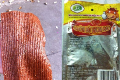 Sườn bò ăn liền siêu rẻ làm từ xốp?